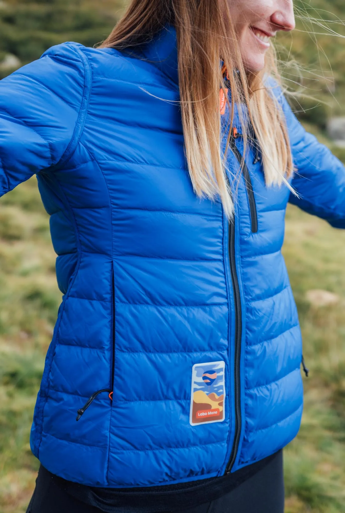 Women's Puffer-Puffer Jacket — Fizzy Yellow & Blue