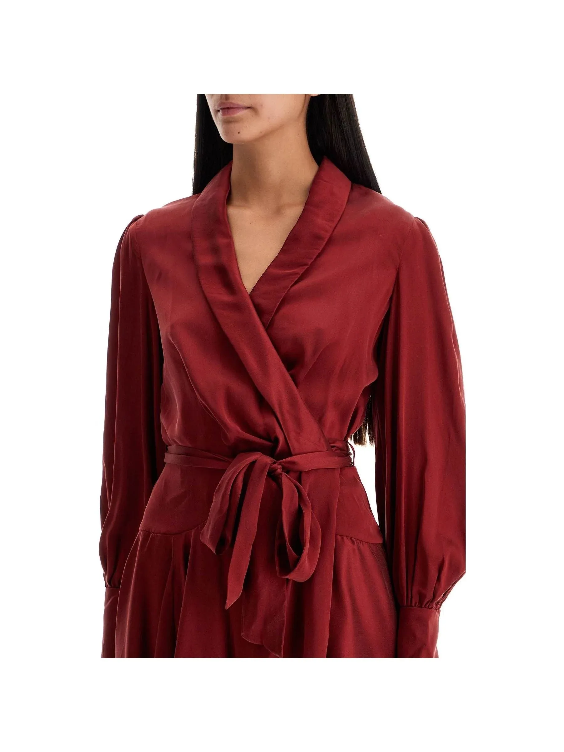 Wrap Satin Mini Dress