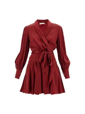 Wrap Satin Mini Dress